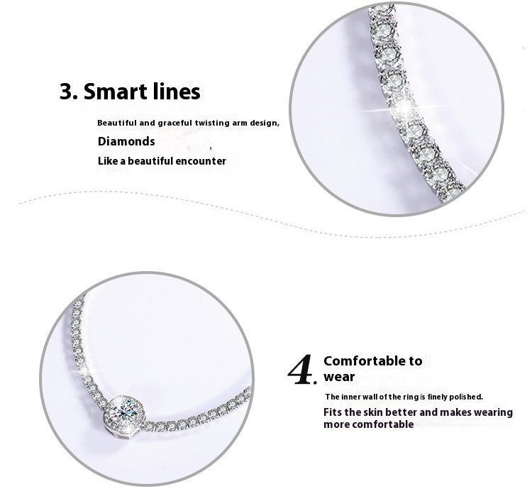 S925 Silver Moissanite Galaxy Bracelet
